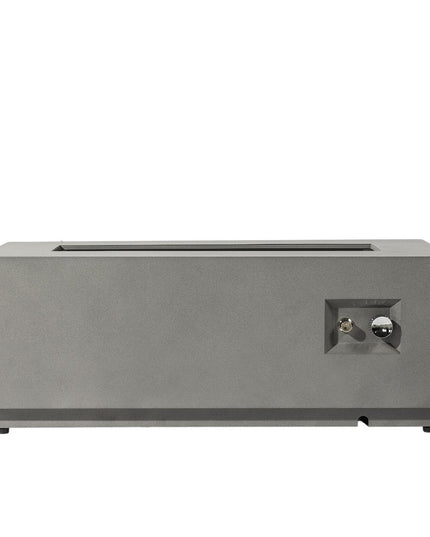 50000 BTU 42" Gray Steel Propane Rectangular Fire Pit With Cover