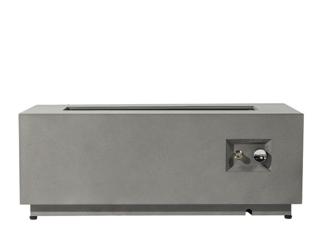 50000 BTU 42" Gray Steel Propane Rectangular Fire Pit With Cover