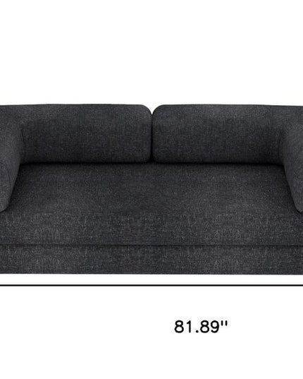 82" Gray Chenille Convertible Futon Sleeper Sofa