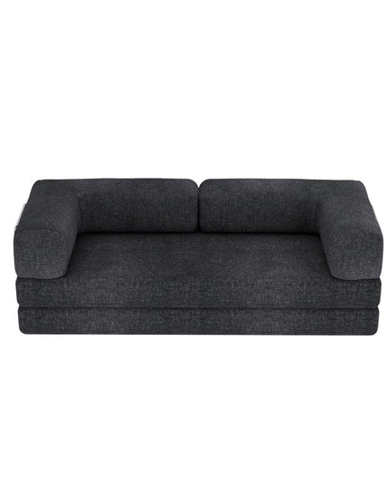 82" Gray Chenille Convertible Futon Sleeper Sofa