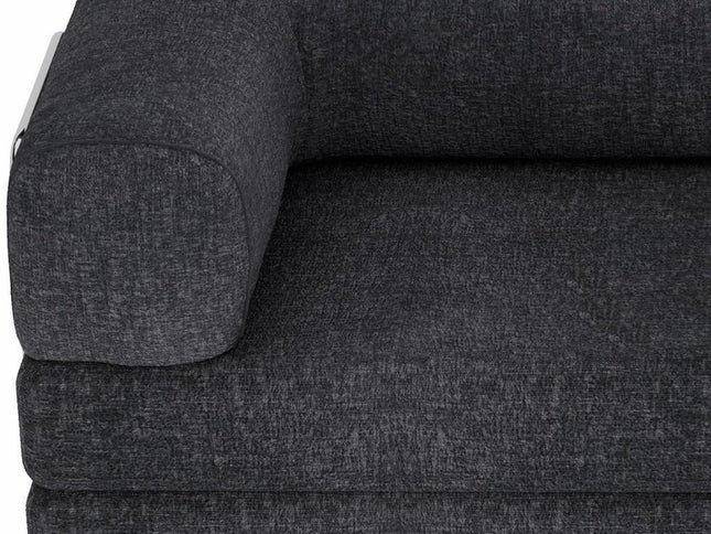 82" Gray Chenille Convertible Futon Sleeper Sofa