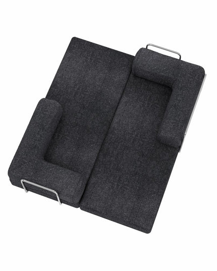 82" Gray Chenille Convertible Futon Sleeper Sofa