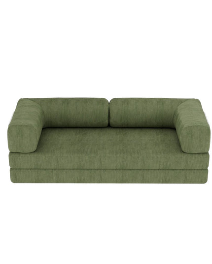 82" Green Corduroy Convertible Futon Sleeper Sofa