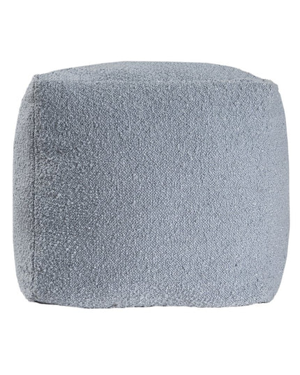 18" Blue Boucle Pouf Ottoman