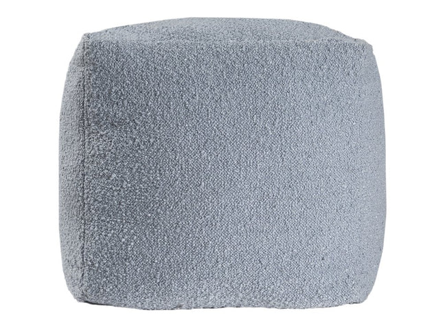 18" Blue Boucle Pouf Ottoman