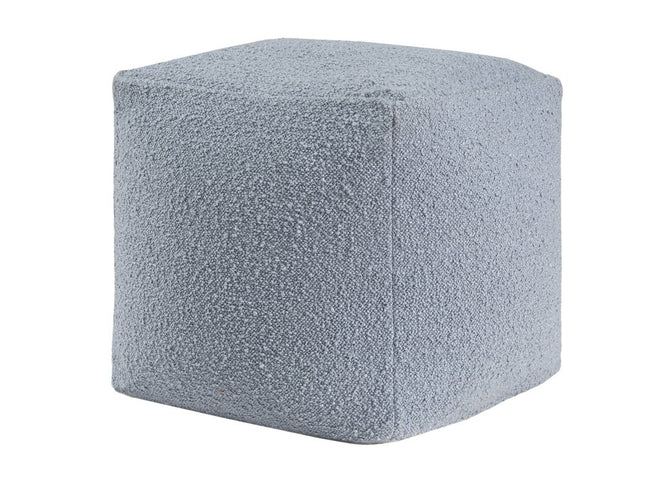 18" Blue Boucle Pouf Ottoman