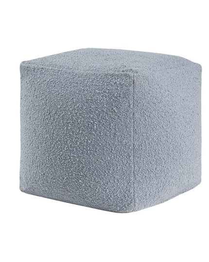 18" Blue Boucle Pouf Ottoman