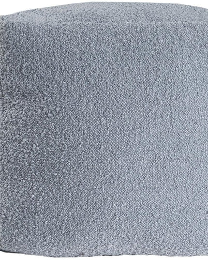 18" Blue Boucle Pouf Ottoman