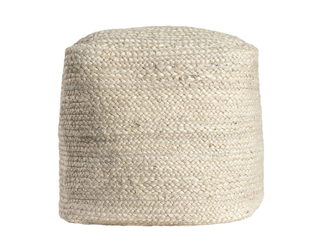 18" Natural Jute Pouf Ottoman