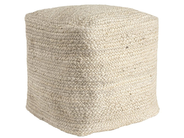 18" Natural Jute Pouf Ottoman