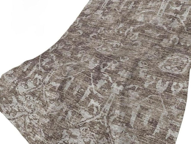 50" X 70" Brown And Beige Damask Polyester Woven Plush Throw Blanket