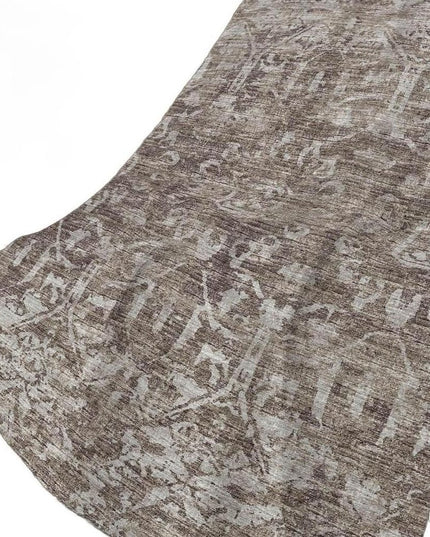 50" X 70" Brown And Beige Damask Polyester Woven Plush Throw Blanket