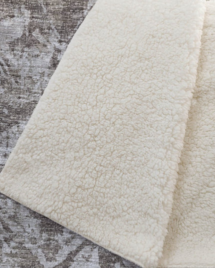 50" X 70" Brown And Beige Damask Polyester Woven Plush Throw Blanket