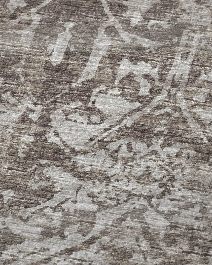 50" X 70" Brown And Beige Damask Polyester Woven Plush Throw Blanket