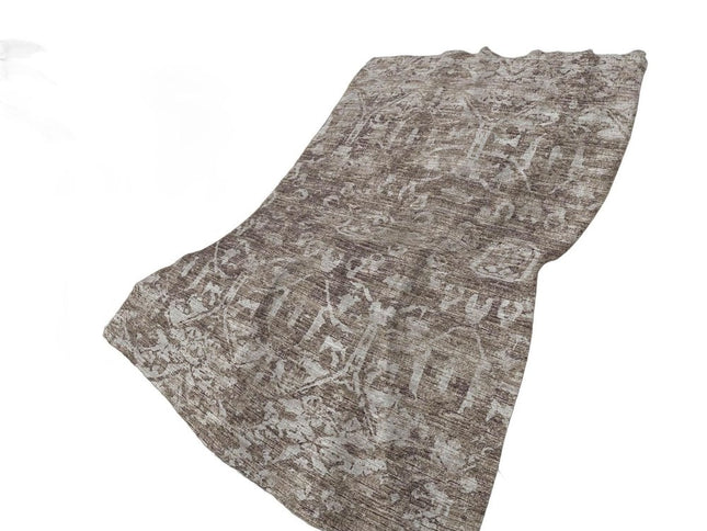 50" X 70" Brown And Beige Damask Polyester Woven Plush Throw Blanket