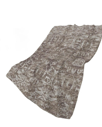 50" X 70" Brown And Beige Damask Polyester Woven Plush Throw Blanket