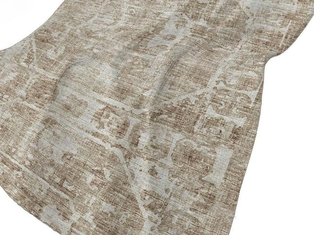 50" X 70" Beige And Ivory Damask Polyester Woven Plush Throw Blanket