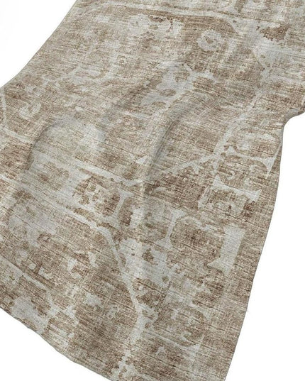 50" X 70" Beige And Ivory Damask Polyester Woven Plush Throw Blanket