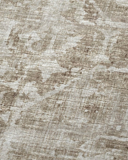 50" X 70" Beige And Ivory Damask Polyester Woven Plush Throw Blanket