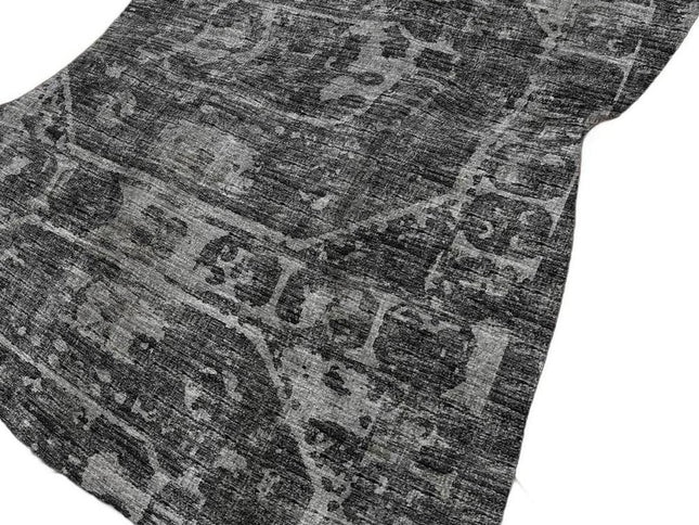 50" X 70" Black And Gray Damask Polyester Woven Plush Throw Blanket