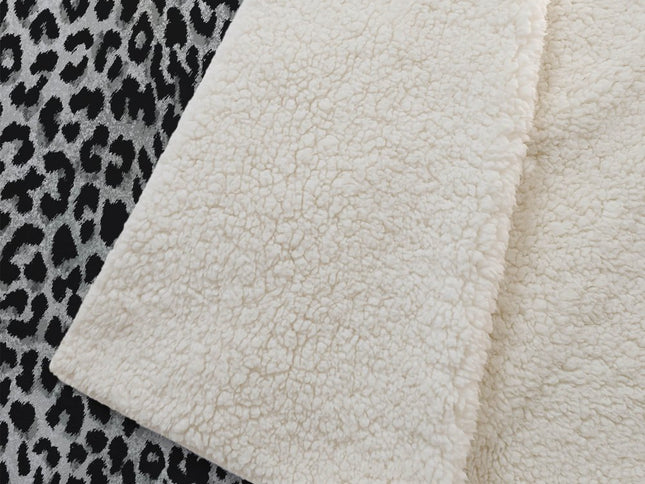 50" X 70" Gray And Black Animal Print Polyester Woven Plush Throw Blanket