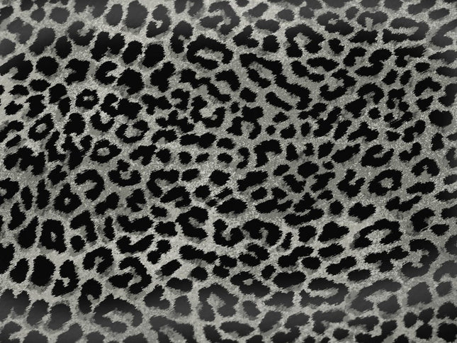 50" X 70" Gray And Black Animal Print Polyester Woven Plush Throw Blanket