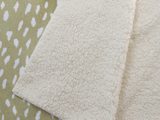 50" X 70" Ivory And Gold Animal Print Polyester Woven Plush Throw Blanket