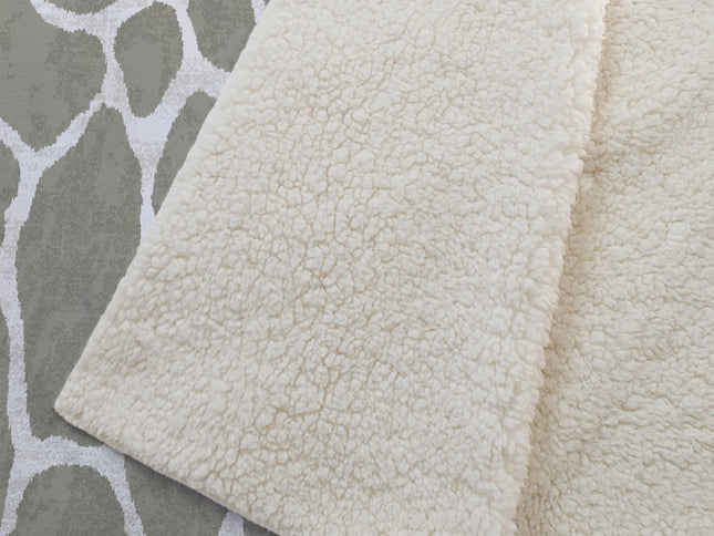 50" X 70" Taupe And Ivory Animal Print Polyester Woven Plush Throw Blanket