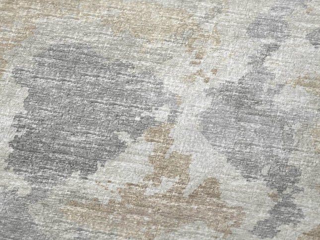 50" X 70" Beige And Gray Abstract Polyester Woven Plush Throw Blanket