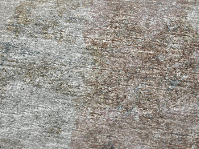 50" X 70" Beige Gray And Ivory Abstract Polyester Woven Plush Throw Blanket