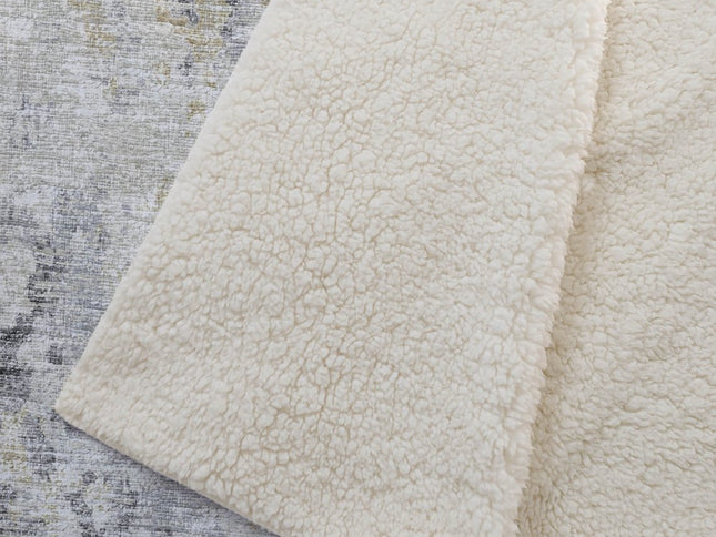 50" X 70" Beige Gray And Ivory Abstract Polyester Woven Plush Throw Blanket