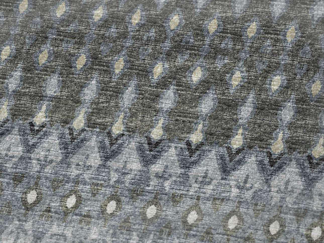 50" X 70" Gray And Charcoal Geometric Polyester Woven Plush Throw Blanket