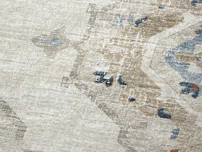 50" X 70" Linen Coffee And Ivory Floral Polyester Woven Plush Throw Blanket