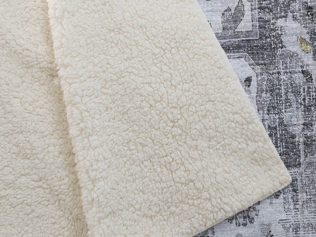 50" X 70" Charcoal Gray And Ivory Floral Polyester Woven Plush Throw Blanket