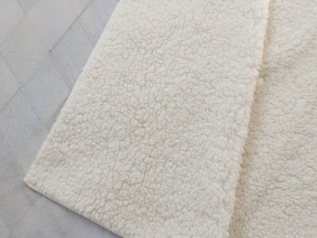 50" X 70" Ivory And Beige Geometric Polyester Woven Plush Throw Blanket