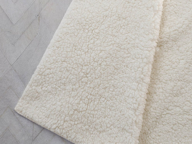 50" X 70" Ivory And Beige Geometric Polyester Woven Plush Throw Blanket