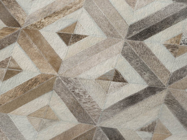 50" X 70" Gray And Brown Geometric Polyester Woven Plush Throw Blanket