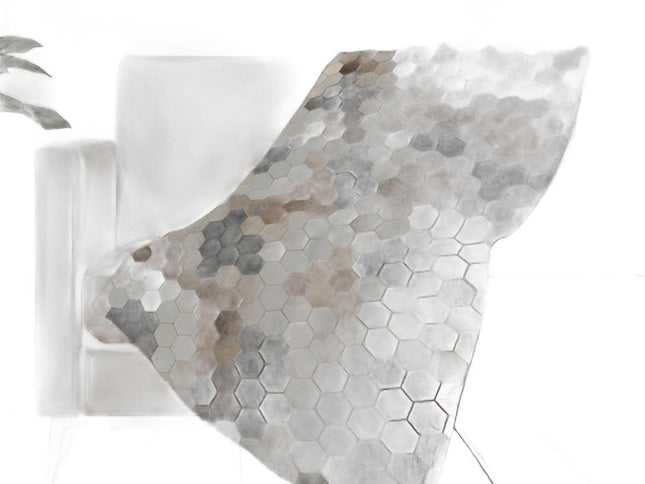 50" X 70" Black Brown And Ivory Geometric Polyester Woven Plush Throw Blanket