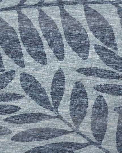 50" X 70" Blue And Sky Blue Floral Polyester Woven Plush Throw Blanket