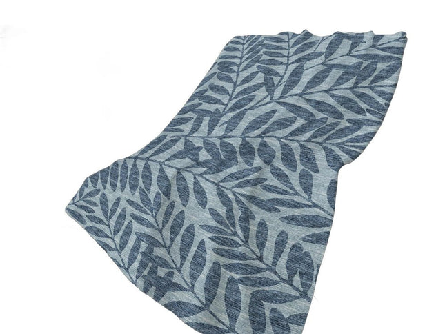 50" X 70" Blue And Sky Blue Floral Polyester Woven Plush Throw Blanket
