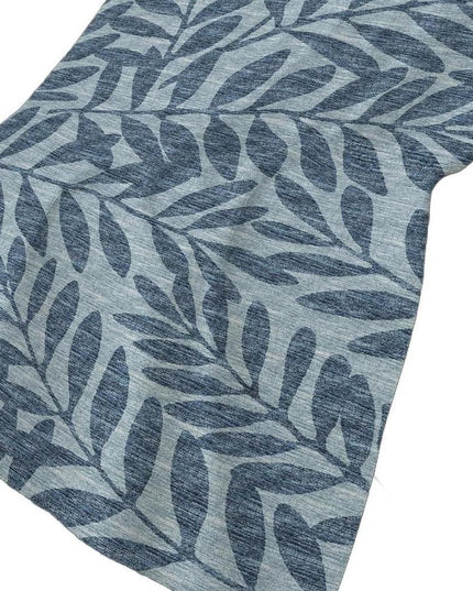 50" X 70" Blue And Sky Blue Floral Polyester Woven Plush Throw Blanket