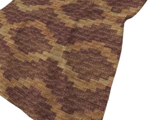 50" X 70" Rust And Gold Geometric Polyester Woven Plush Throw Blanket