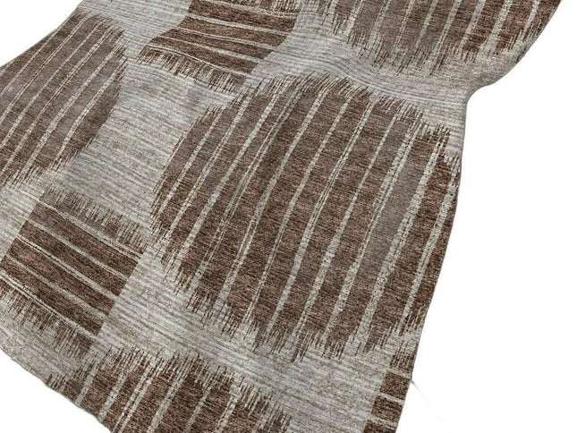 50" X 70" Brown And Beige Geometric Polyester Woven Plush Throw Blanket