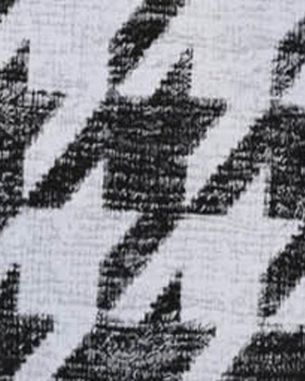 50" X 70" Black And White Houndstooth Polyester Woven Plush Throw Blanket