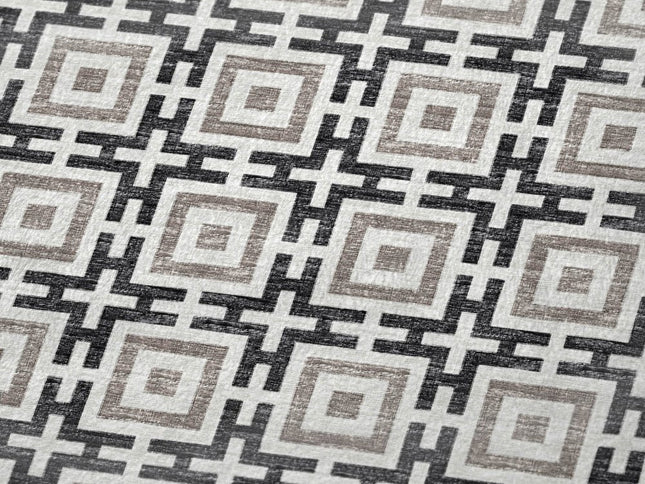 50" X 70" Black And Ivory Geometric Polyester Woven Plush Throw Blanket