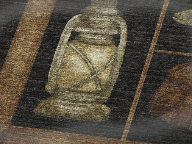 50" X 70" Midnight Brown And Beige Animal Print Polyester Woven Plush Throw Blanket