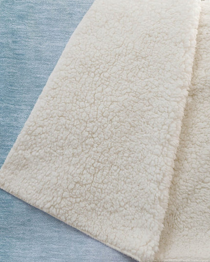 50" X 70" Blue Yellow And Green Striped Polyester Woven Plush Throw Blanket