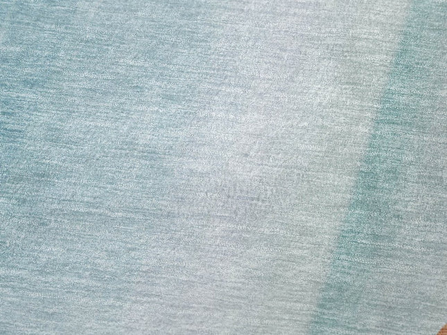 50" X 70" Blue Yellow And Green Striped Polyester Woven Plush Throw Blanket