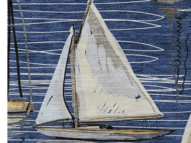 50" X 70" Navy Blue Ivory And Beige Geometric Polyester Woven Plush Throw Blanket