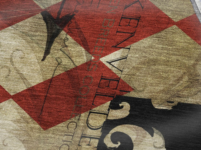 50" X 70" Midnight Red And Ivory Animal Print Polyester Woven Plush Throw Blanket